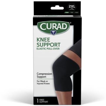 Curad Pull-Over Knee Support Left/Right 2XL Black 1Ct