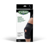 Curad Hinged Knee Support with U-Shaped Support Left/Right L Black 4Ct
