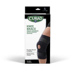 Curad Hinged Knee Support with U-Shaped Support Left/Right L Black 1Ct