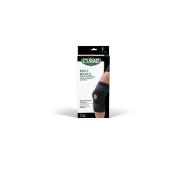 Curad Hinged Knee Support with U-Shaped Support Left/Right S Black 4Ct