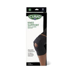 Curad Knee Support with J-Shaped Support Left M Black 4Ct