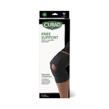 Curad Knee Support with J-Shaped Support Left M Black 4Ct