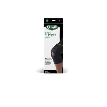 Curad Knee Support with J-Shaped Support Right S Black 4Ct