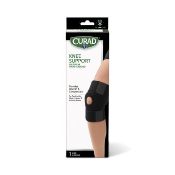 Curad Knee Support Left/Right Universal Black 4Ct