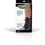 Curad Lace-Up Ankle Splint with Stays Left/Right L Black 4Ct