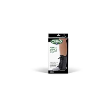 Curad Lace-Up Ankle Splint with Stays Left/Right S Black 4Ct