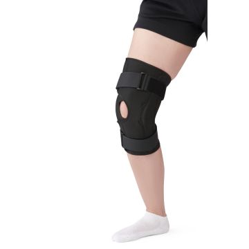 Hinged Knee Support Brace Black 4Ct