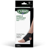Curad Figure-8 Elastic Ankle Wrap Left/Right Universal Black 1Ct