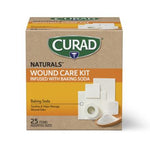 CURAD Naturals 25-Piece Wound Care Kit Infused with Baking Soda 12Ct