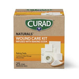 CURAD Naturals 25-Piece Wound Care Kit Infused with Baking Soda 12Ct