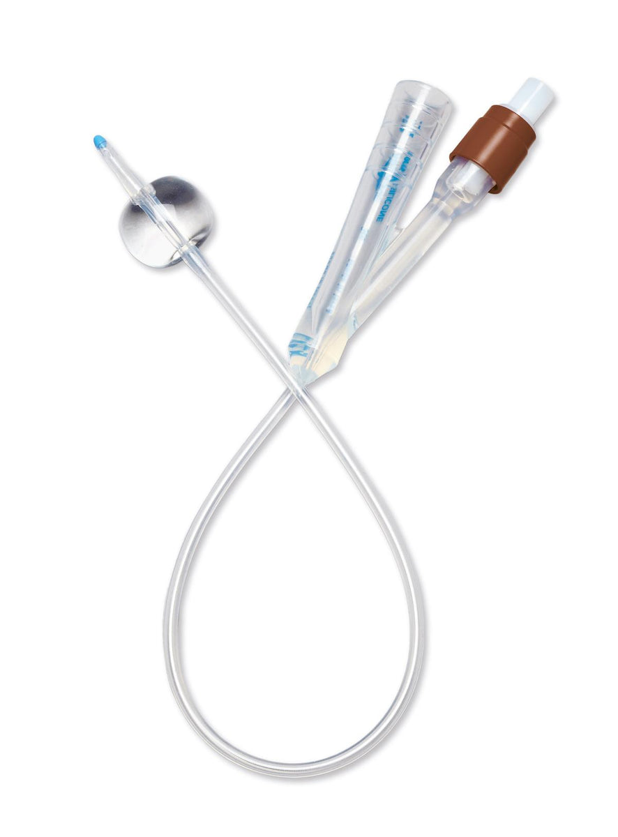 Pediatric 100% Silicone Foley Catheter; 8 Fr, 3 mL size, 5 mL Max Inflation — Case of 10