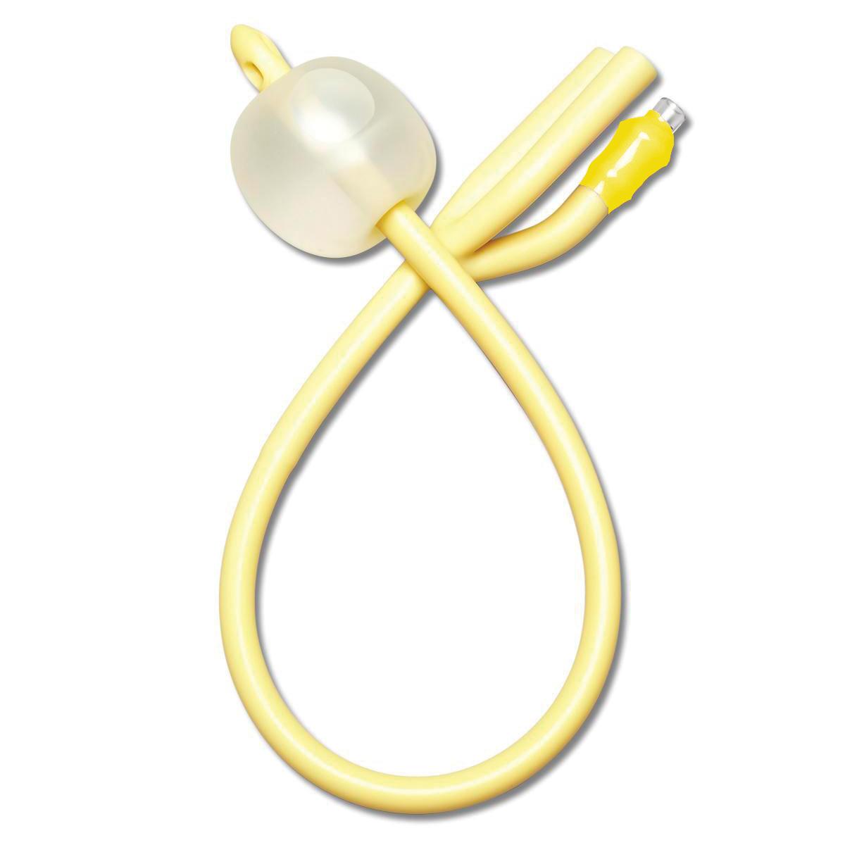3-Way Silicone-Elastomer-Coated Latex Foley Catheter, 30 cc (mL); 20 Fr — Case of 12