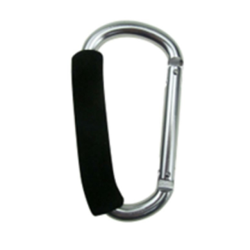 Shopping Bag Carabiner D Hook Handle Metal 3in x 5.5in 1Ct