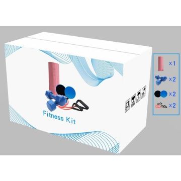 Yoga 7-Piece Fitness Kit with 2 Slider Disks 1Ct
