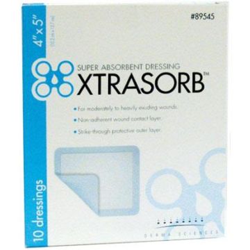 Xtrasorb Superabsorbent Wound Dressing 4in x 5in 1Ct