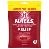 Halls Cough & Sore Throat Relief Lozenges Cherry 80Ct