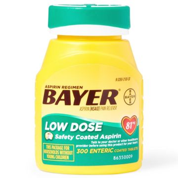 Bayer Low-Dose Pain & Fever Relief Tablets 81mg 24 Bottles (300/Bottle)