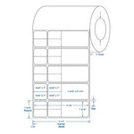 Intermec Direct Thermal Label Rolls 1.188in x 4.128in 6Ct