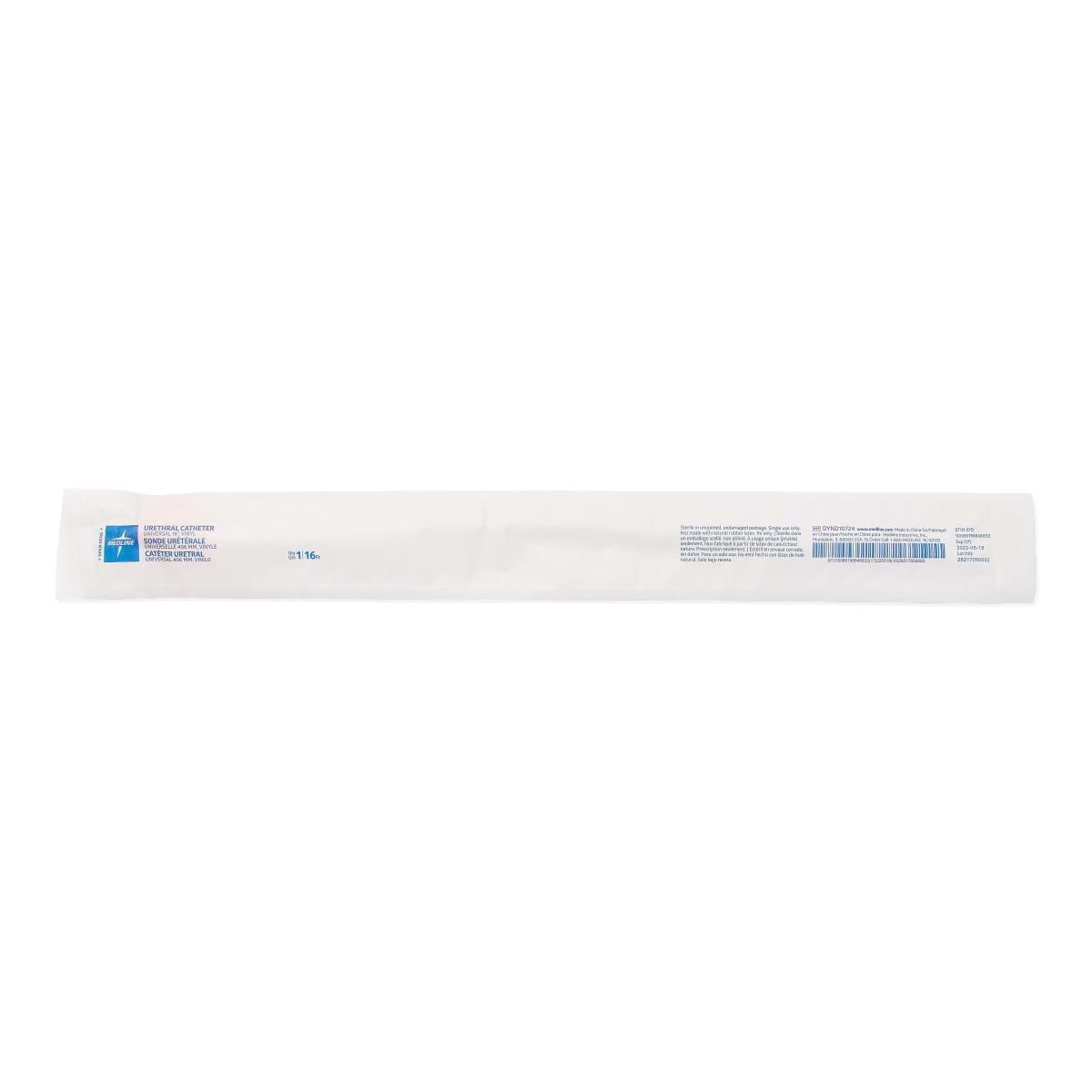 Clear Vinyl Intermittent Catheter, 16" Male, 16 Fr