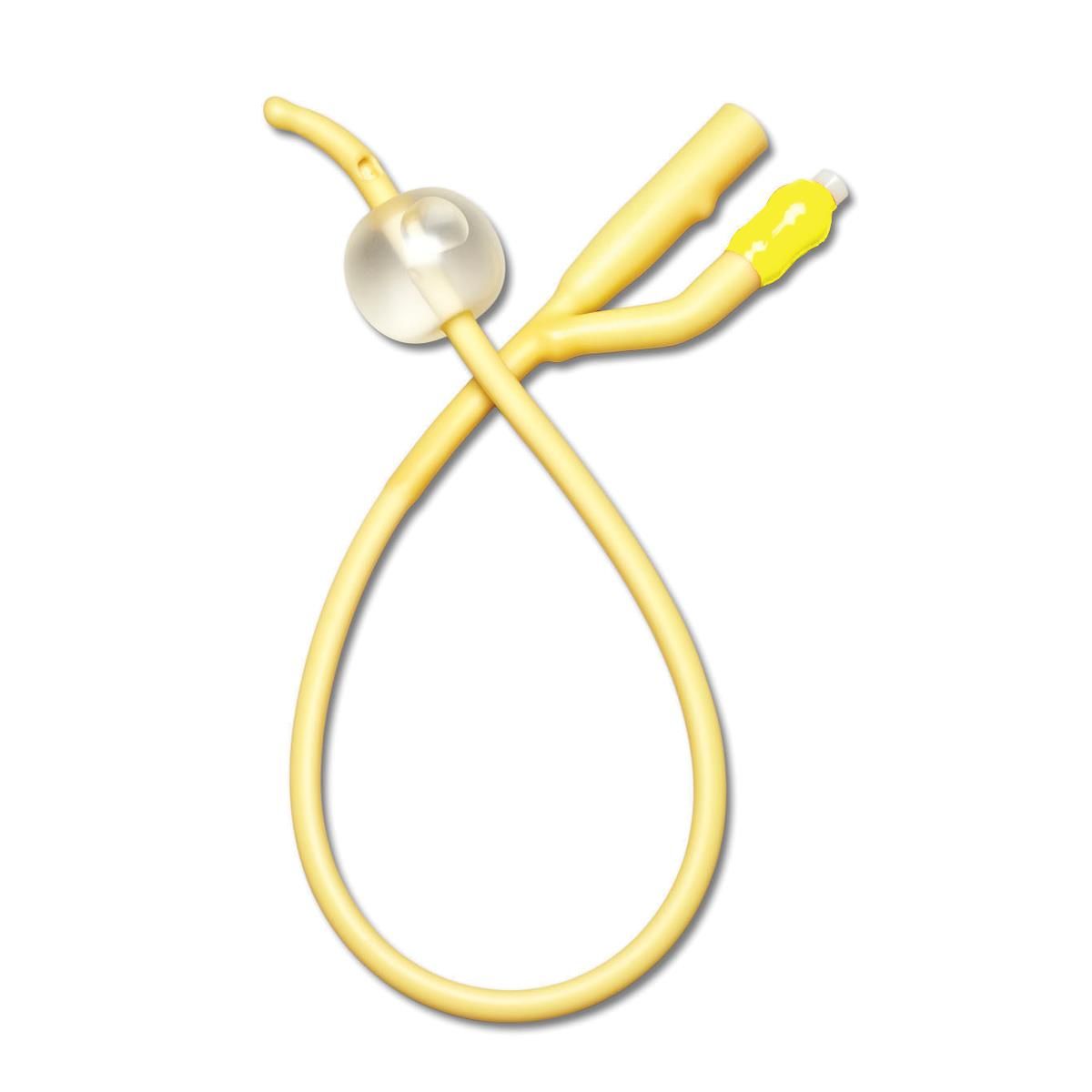 Two-Way Coude Tip Foley Catheter, Silicone Coated, 20 Fr, 10 cc
