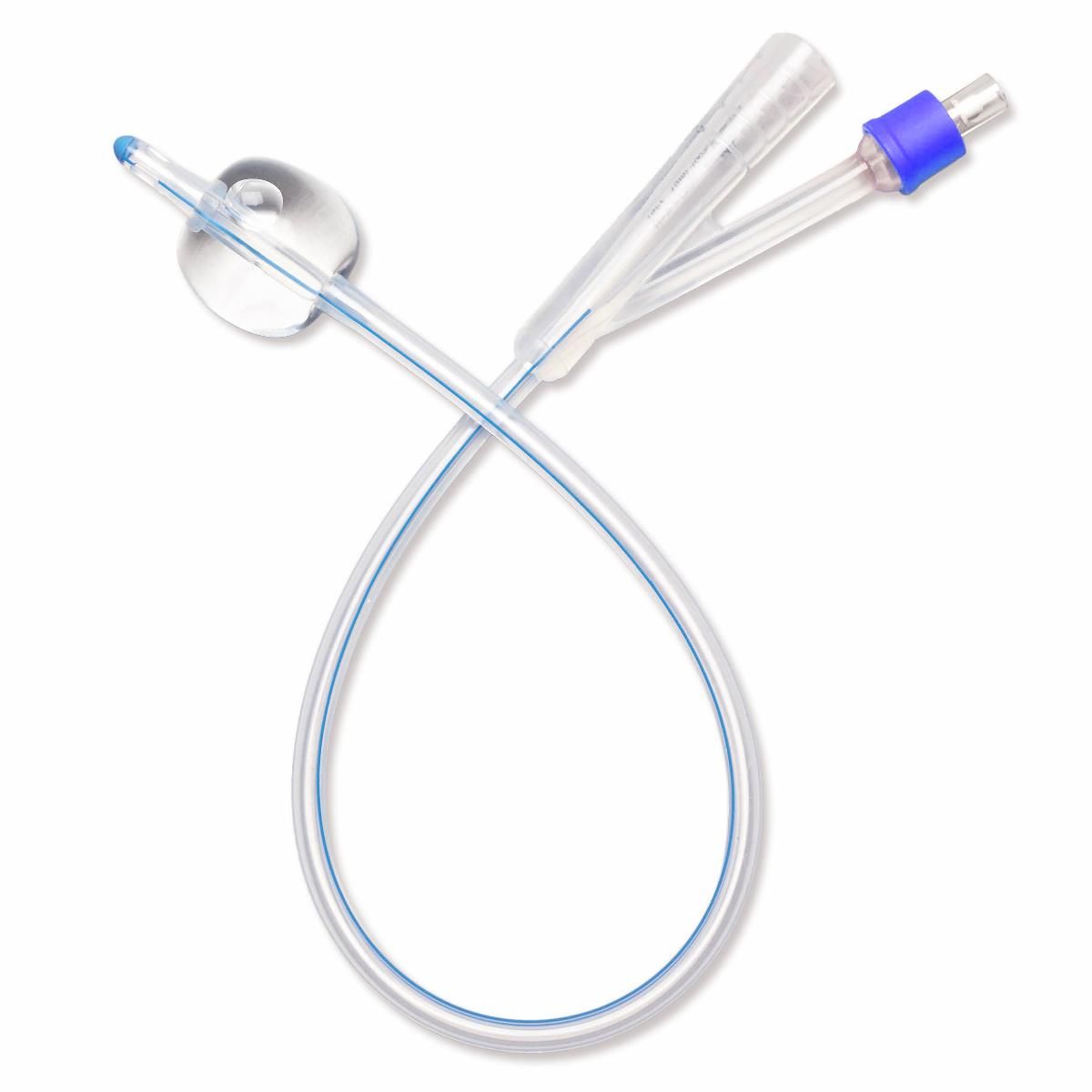 Two-Way 100% Silicone Foley Catheter, With 10 cc Balloon, 24 Fr