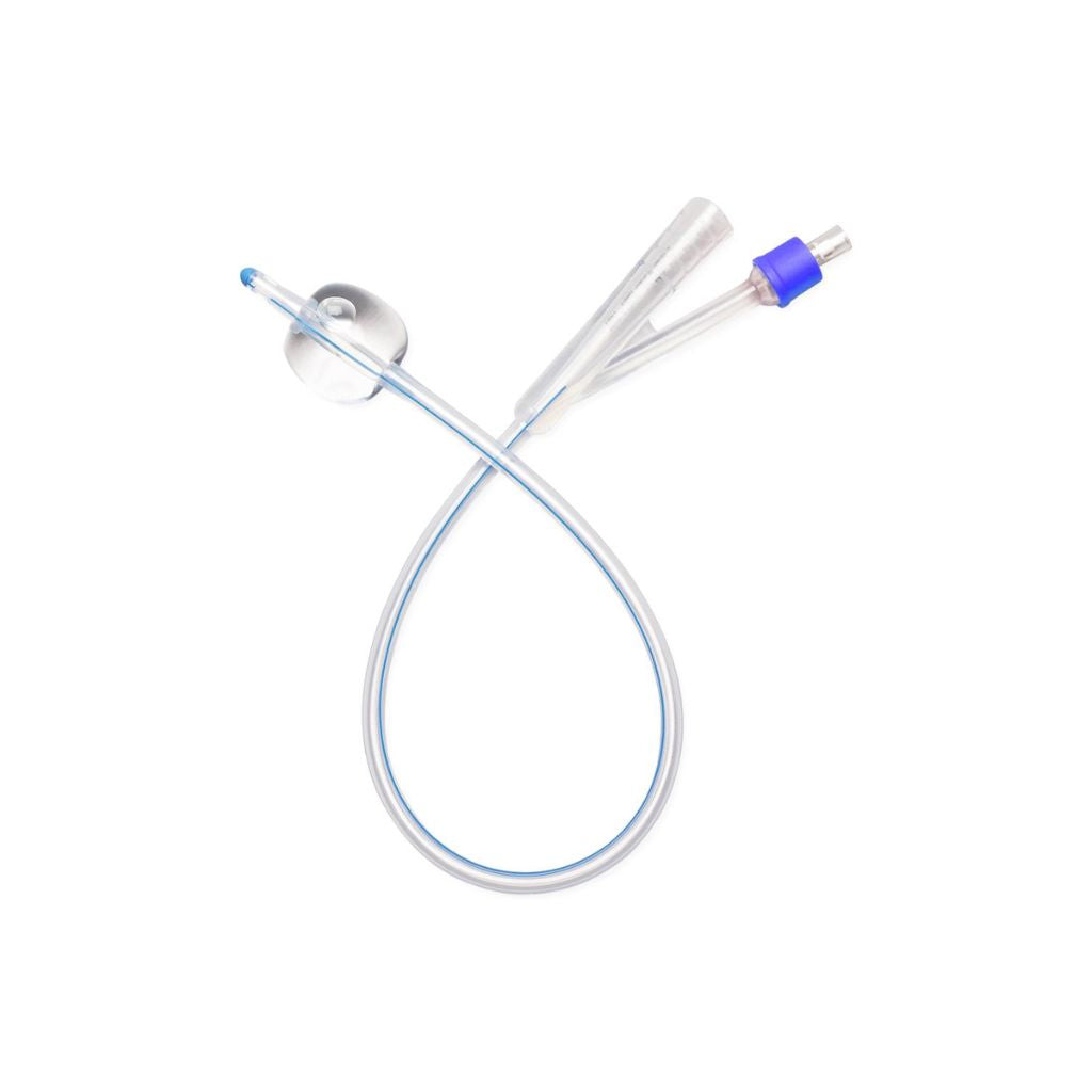 Two-Way 100% Silicone Foley Catheter, With 30 cc Balloon, 24 Fr