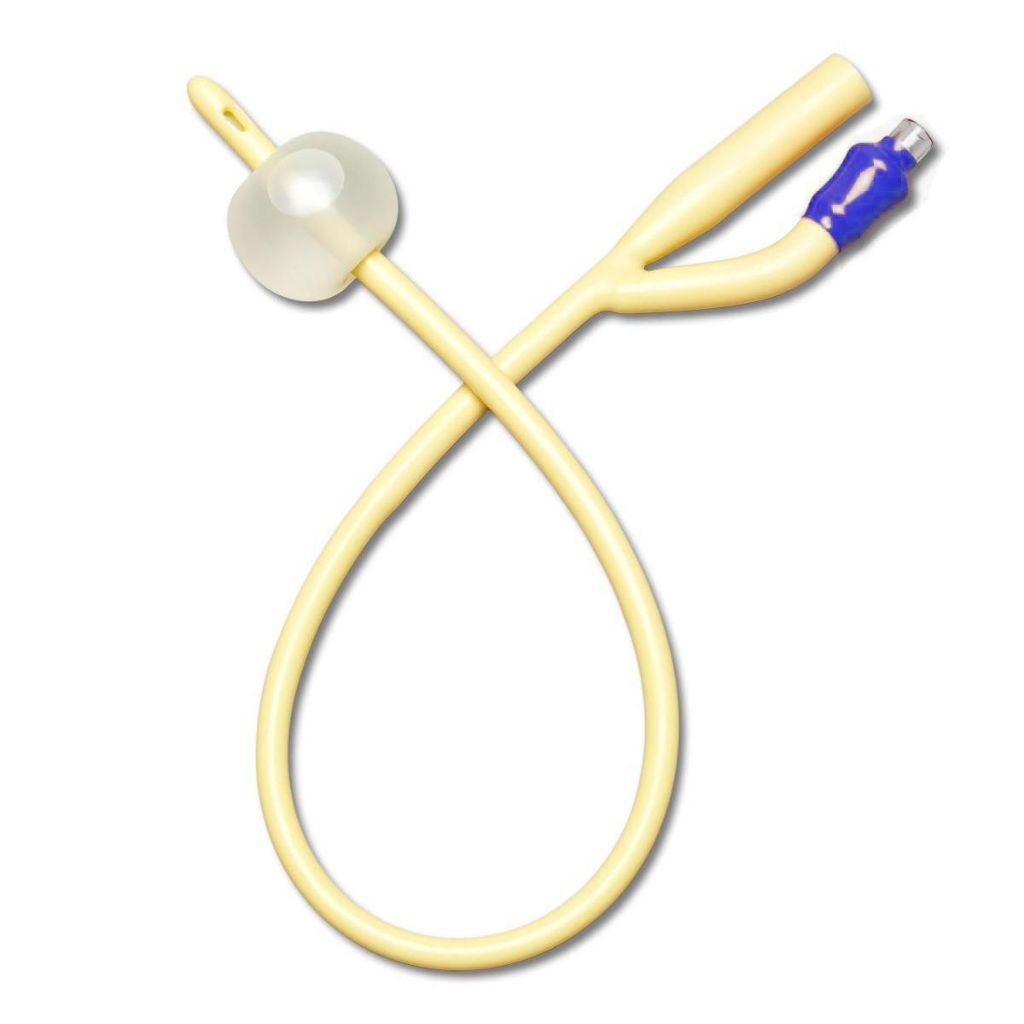 Two-Way Silicone Coated Foley Catheter, With 30 cc Balloon, 24 Fr