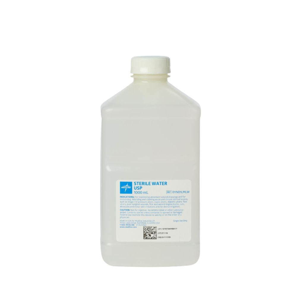 Sterile Water for Irrigation; 1 L Square Bottle — Case of 9