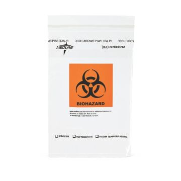Zip-Style Biohazard Specimen Bag with Pocket 6x9in 1Ct