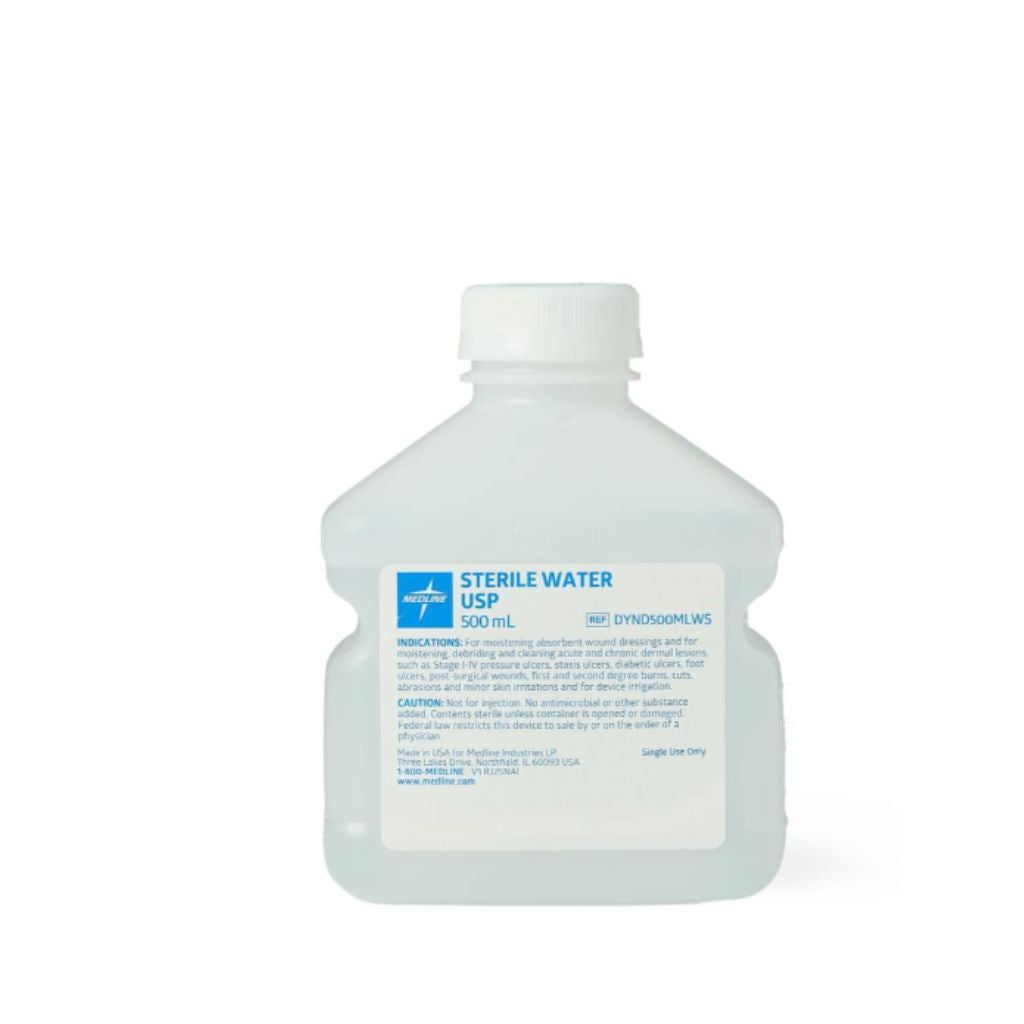 Sterile Water for Irrigation; 500 mL Square Bottle — Case of 18