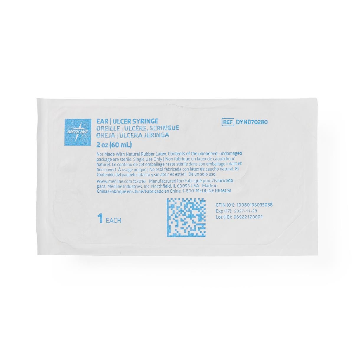 Sterile Ear/Ulcer Syringe; 2 oz