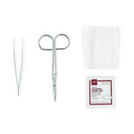 Suture Removal Tray with Wire Metal Littauer Scissors and Forceps 1Ct