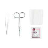 Suture Removal Tray with Wire Metal Littauer Scissors and Forceps 1Ct