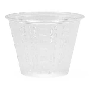 Medline Non-Sterile Graduated Plastic Medicine Cup, 1 oz / 30 mL, Case of 5,000