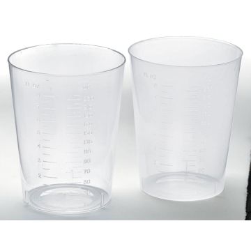 Flexible Plastic Intake Tumbler with Molded-in Graduations 9oz Translucent 25Ct