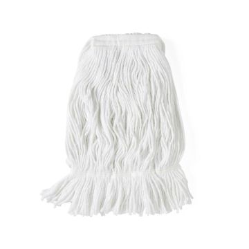 Disposable Mop Head with Fantail Rayon 14in White 12Ct