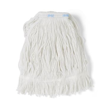 Disposable Mop Head with Fantail Rayon 17in White 12Ct
