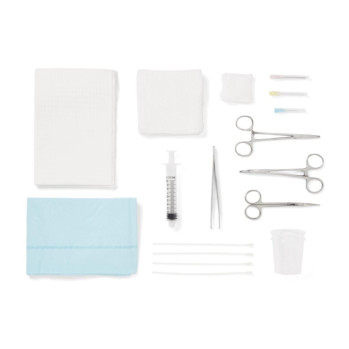 Novaplus Laceration Tray with Floor-Grade Instruments, Lidded