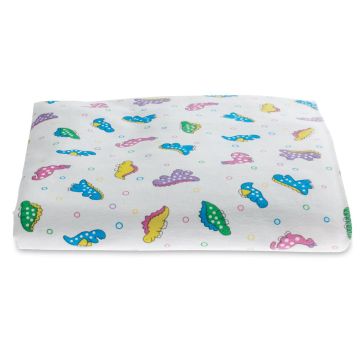 Kuddle-Up Flannel Baby Blanket 40x30in Dino Print 20Ct