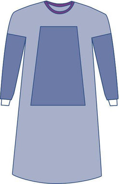 Medline Eclipse Sterile Fabric-Reinforced Surgical Gown, Level 3, Large, Case of 30