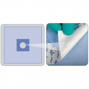 Medline Invisishield Aperture Surgical Drape, 16 × 16 in, Case of 40