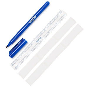 Medline Sterile Surgical Skin Marker, Regular Tip with Ruler and 6 Labels, Case of 50