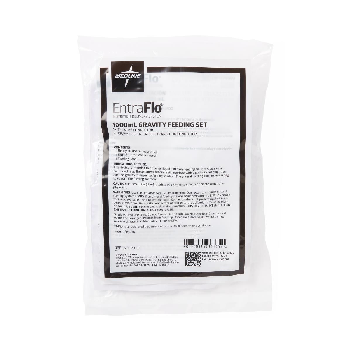 ENFit® Enteral Gravity Feeding Bag, 1000 ml