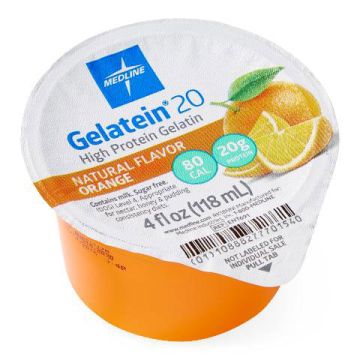 Active High Protein Gelatin Supplement Orange 4oz Cup 36Ct