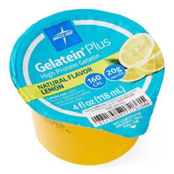 Gelatein Plus High-Protein Gelatin Lemon 4oz Cup 36Ct