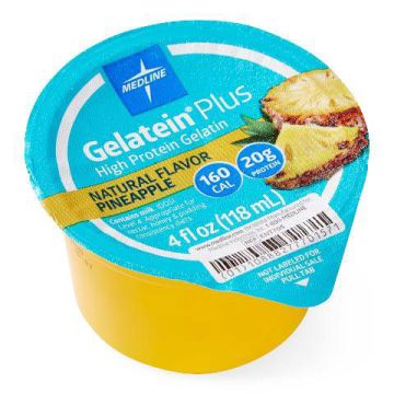 Gelatein Plus High-Protein Gelatin Pineapple 4oz Cup 36Ct