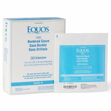 Equos Bordered Gauze 4in x 4in 25Ct