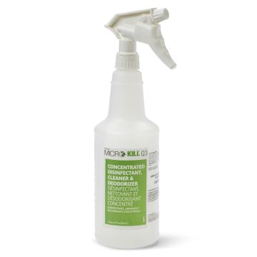 Empty Spray Bottle for Micro-Kill Q3 Quaternary Disinfectant 32oz 6Ct