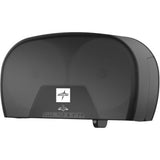 Double Standard Core Roll Toilet Paper Dispenser Black Translucent 5.25in x 13.5in x 8in 1Ct