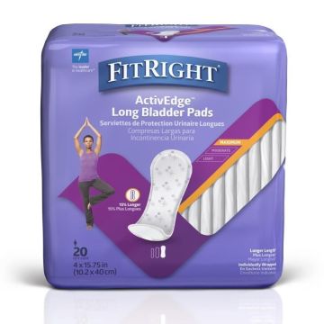 FitRight Long Bladder Control Pads Women Maximum Absorbency 4in x 15.75in 120Ct